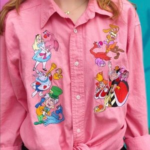 Vintage Alice in Wonderland Button Down Shirt